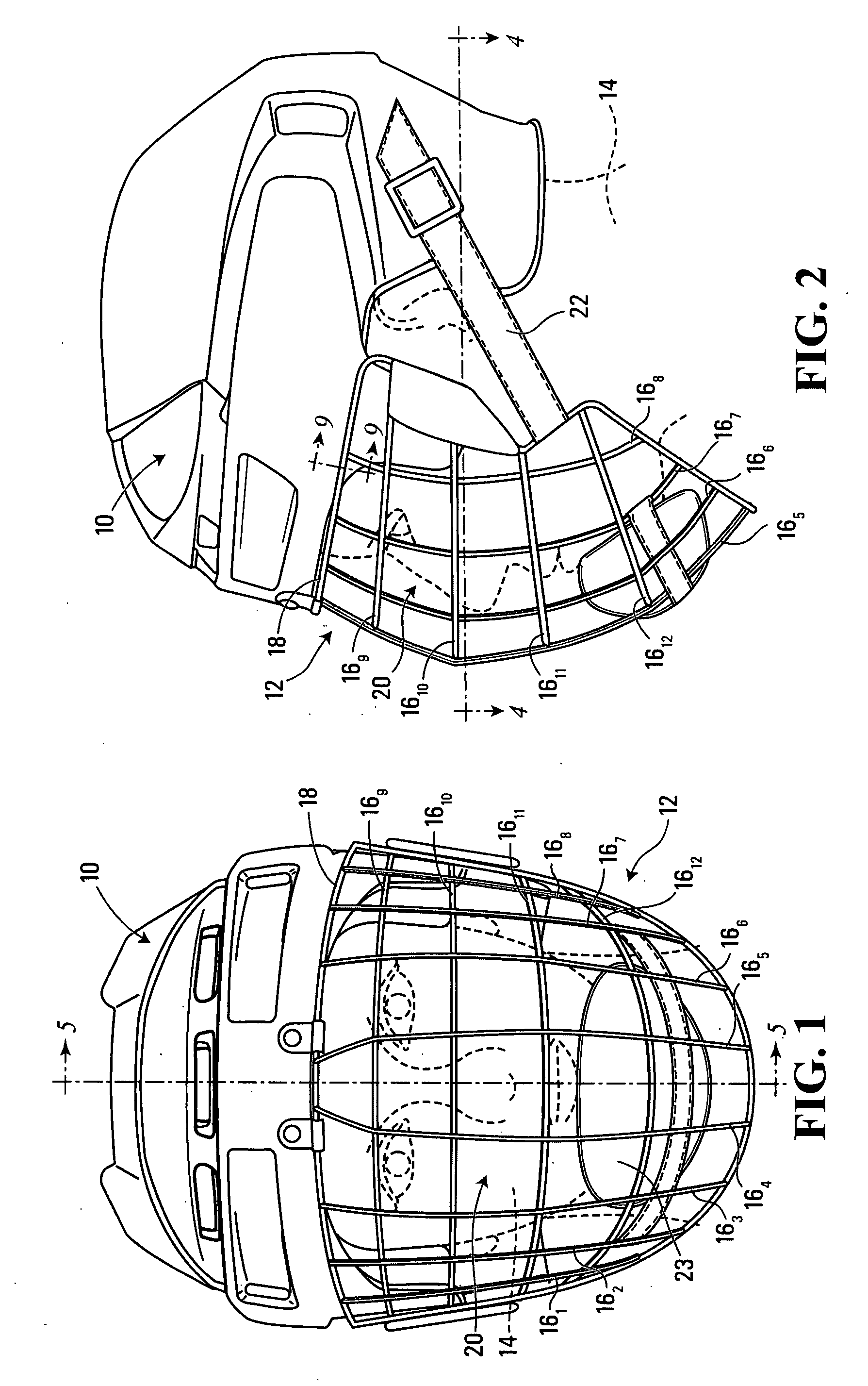 Face guard for a hockey helmet