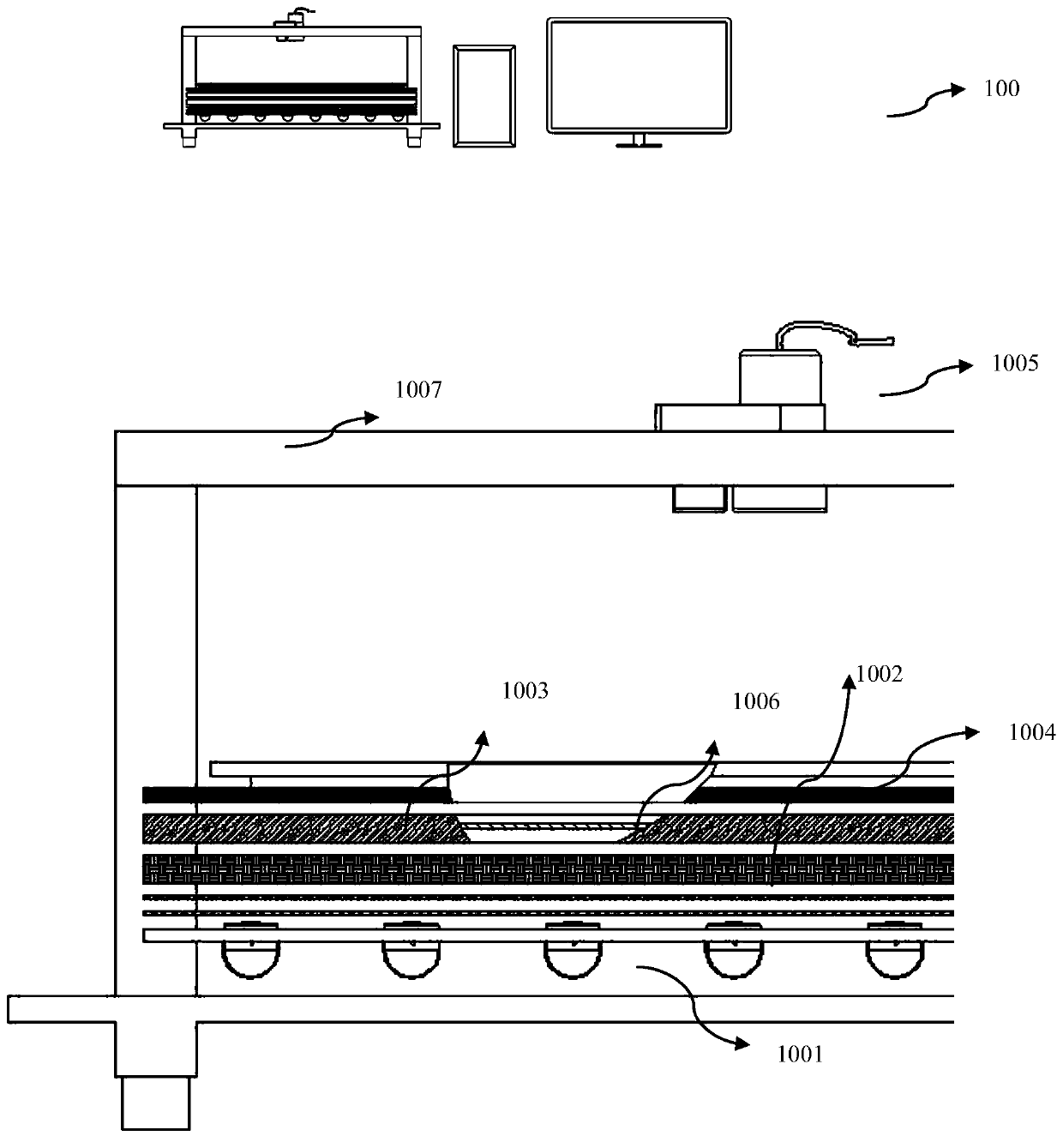 Rapid detection device for liquid crystal antenna panel