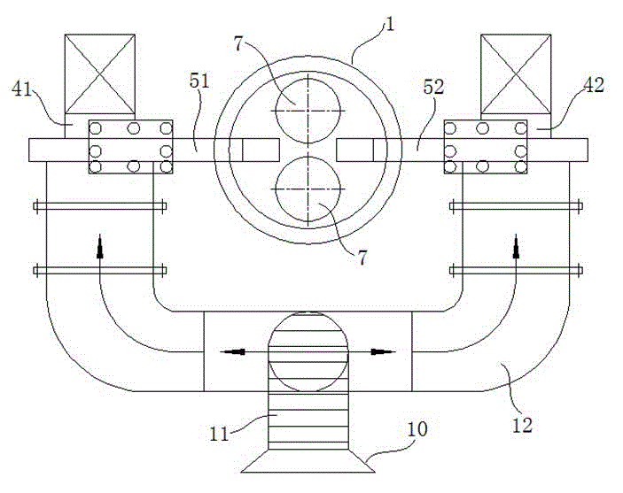 Dual-fan welding smoke absorption and purification method