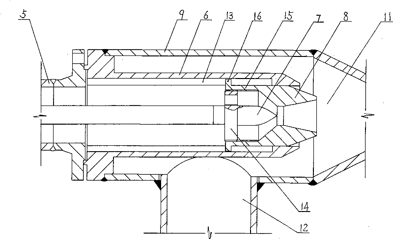 Injector with adjustable distance between nozzle and mixing chamber inlet and adjustable nozzle critical sectional area