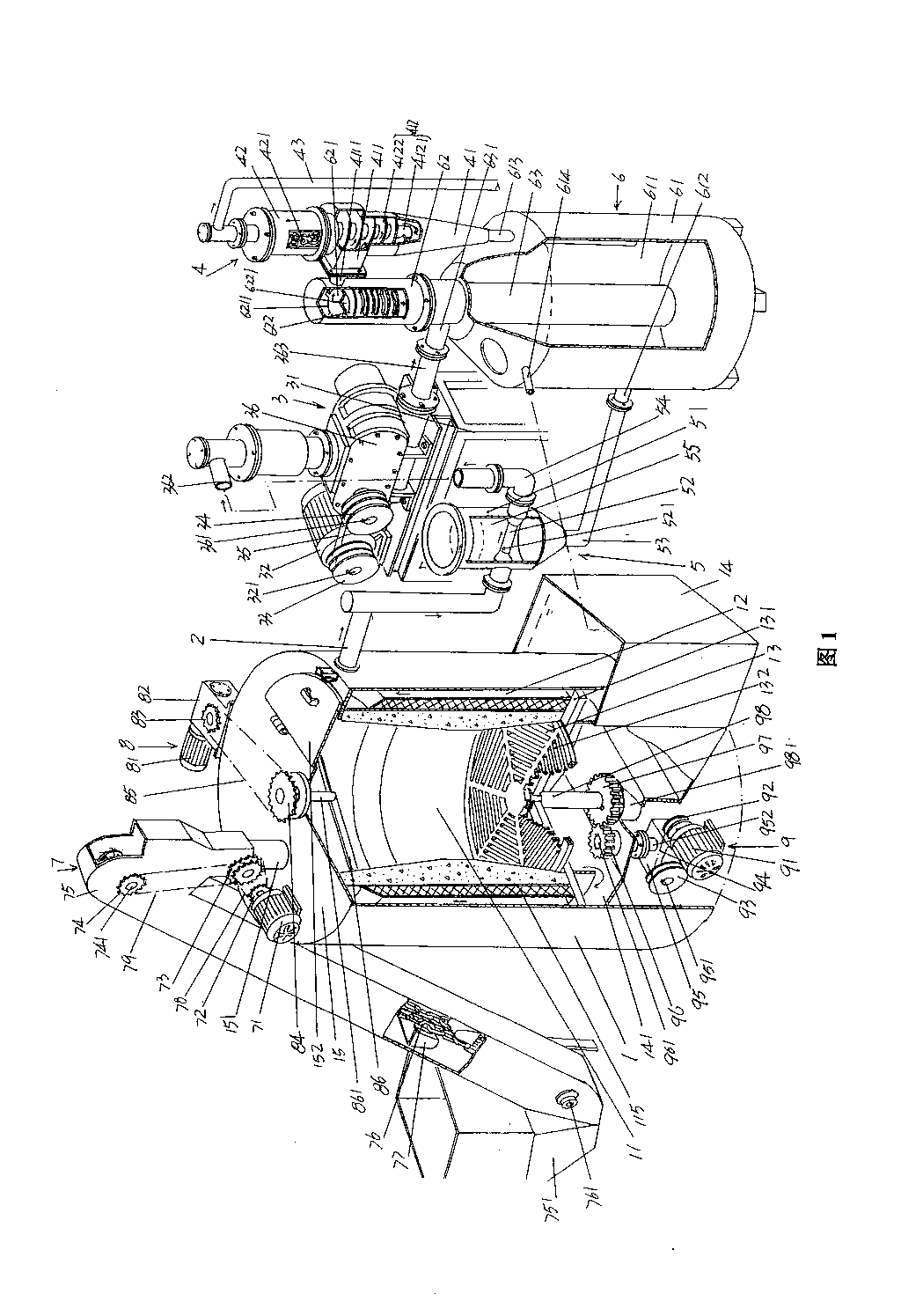 Hearth structure of downdraft biomass fuel vaporizing furnace