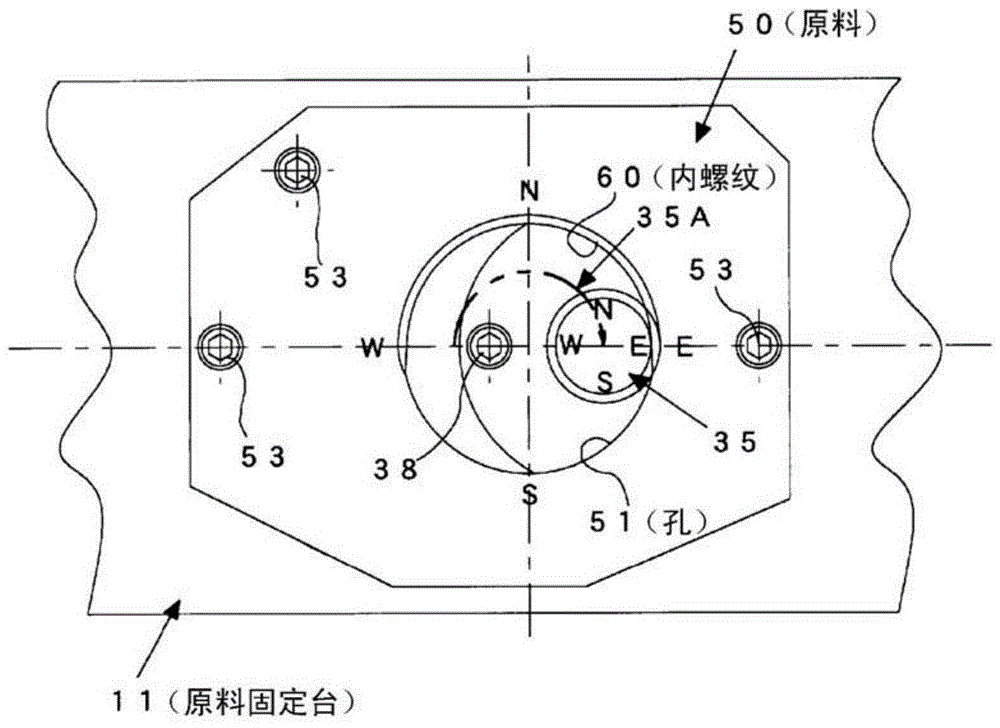 Processing method and device for internal thread