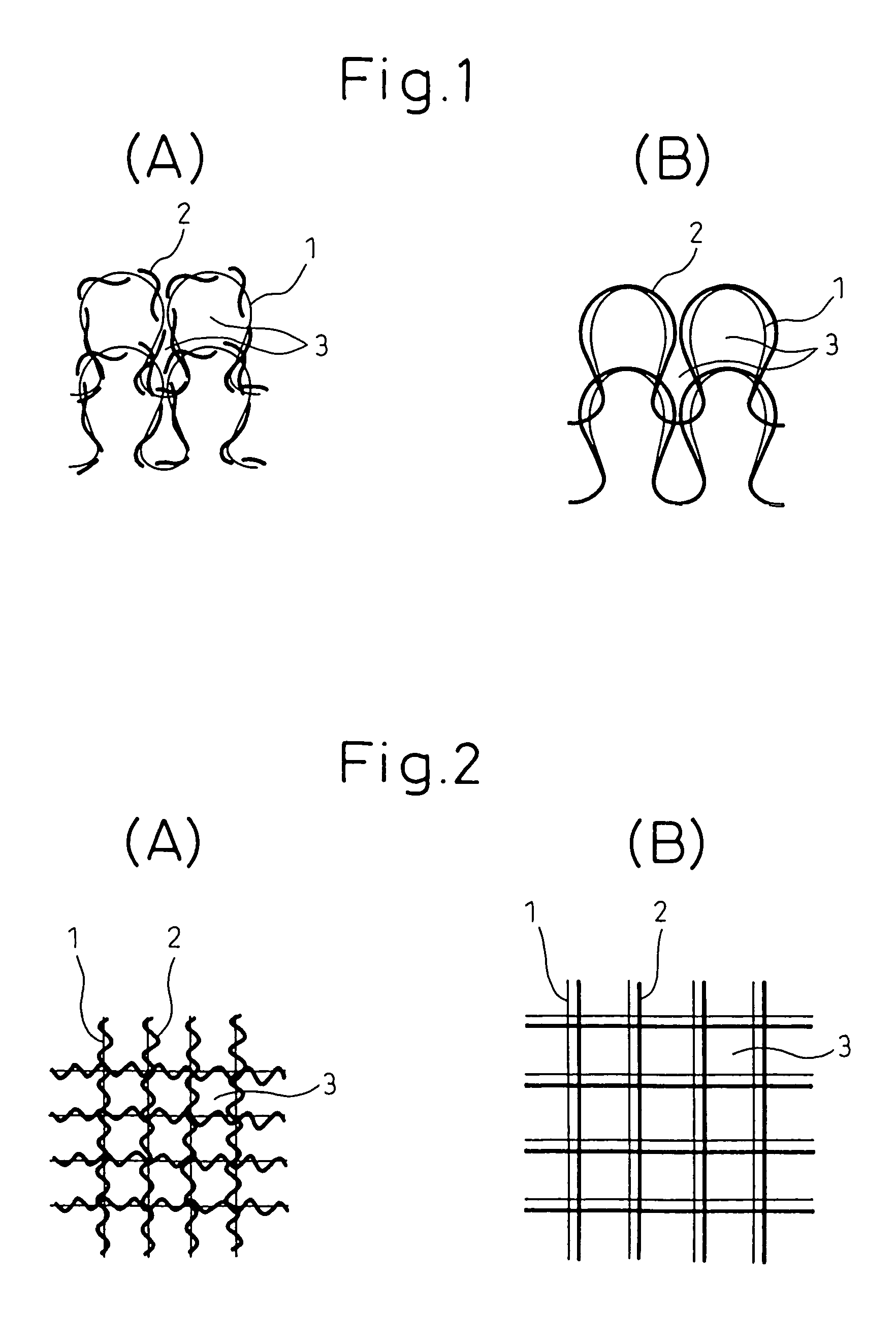 Woven or knitted fabric containing two different yarns and clothing comprising the same