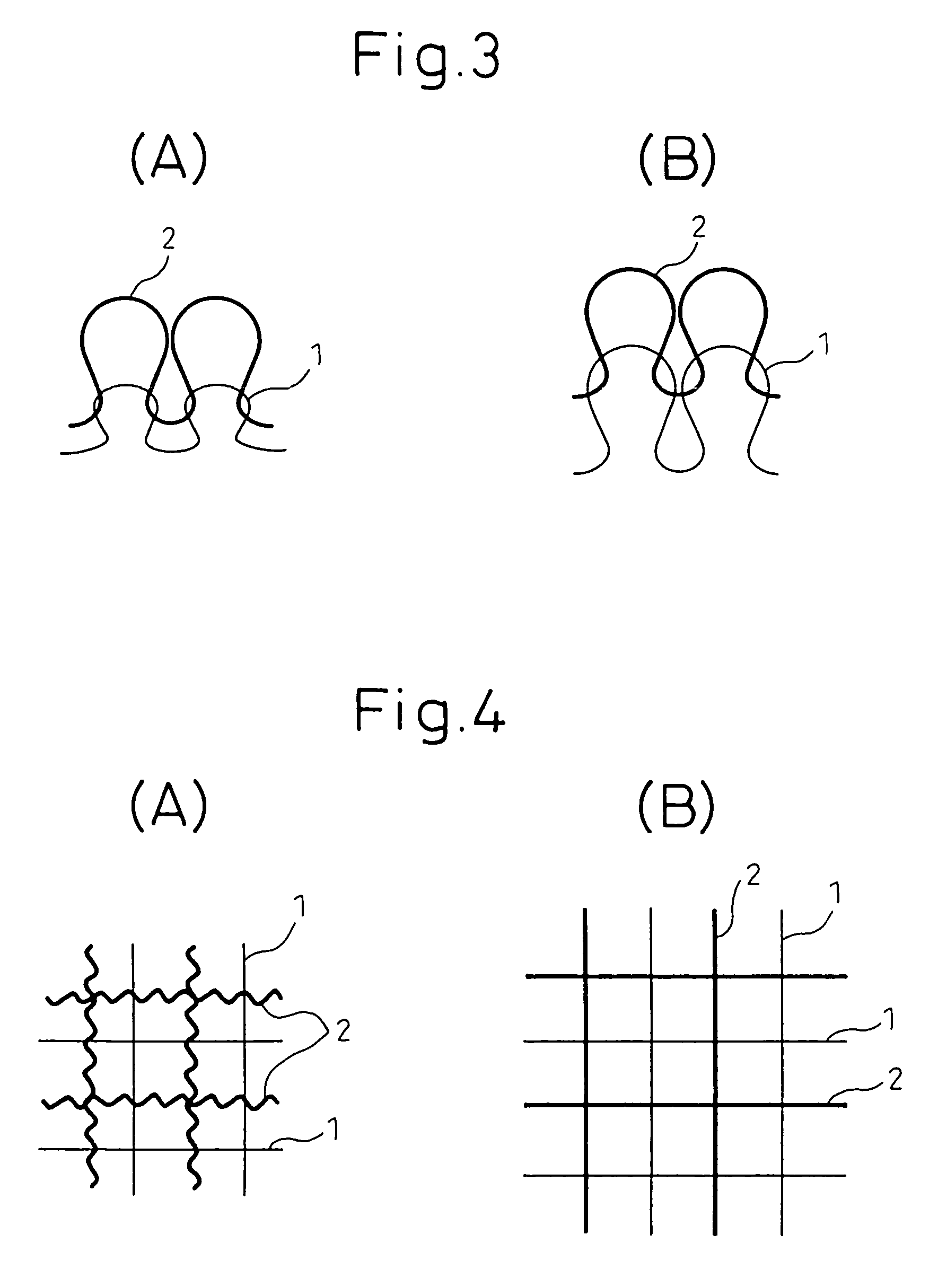 Woven or knitted fabric containing two different yarns and clothing comprising the same