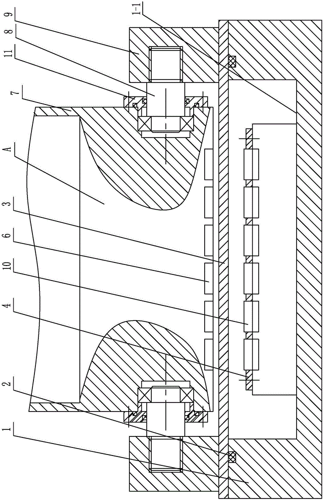 Oscillating type hydrofoil end vibration excitation wave energy conversion device