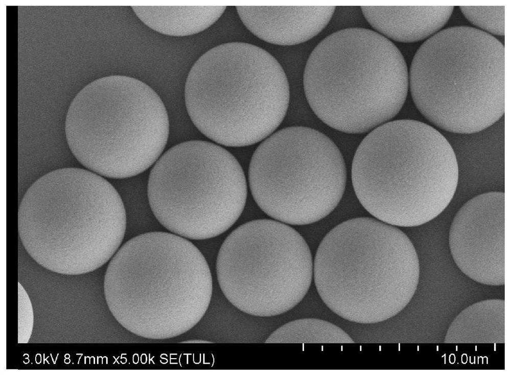 Vinyl monomer-polyvinyl cross-linking agent copolymer nonporous microsphere as well as preparation method and application thereof