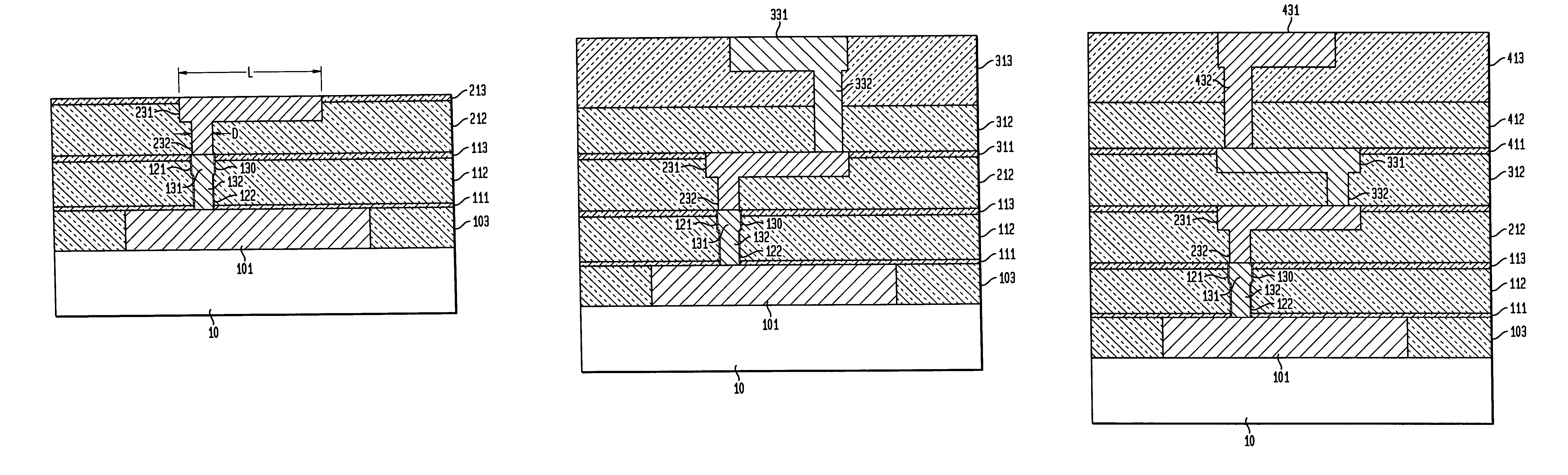 Stacked via-stud with improved reliability in copper metallurgy