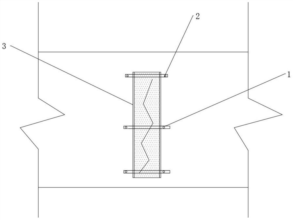 Basement outer wall crack waterproof treatment device and crack blocking method