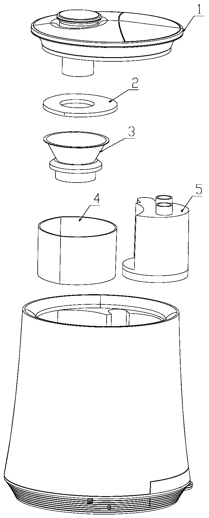 A water and electricity separation type automatic falling liquid facial mask machine