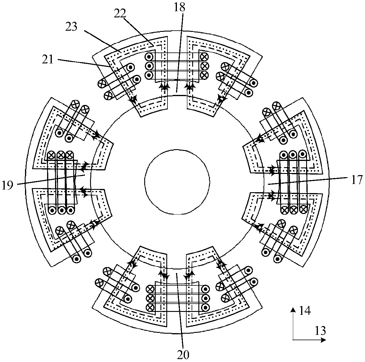 A conical magnetic levitation switched reluctance motor and its control method