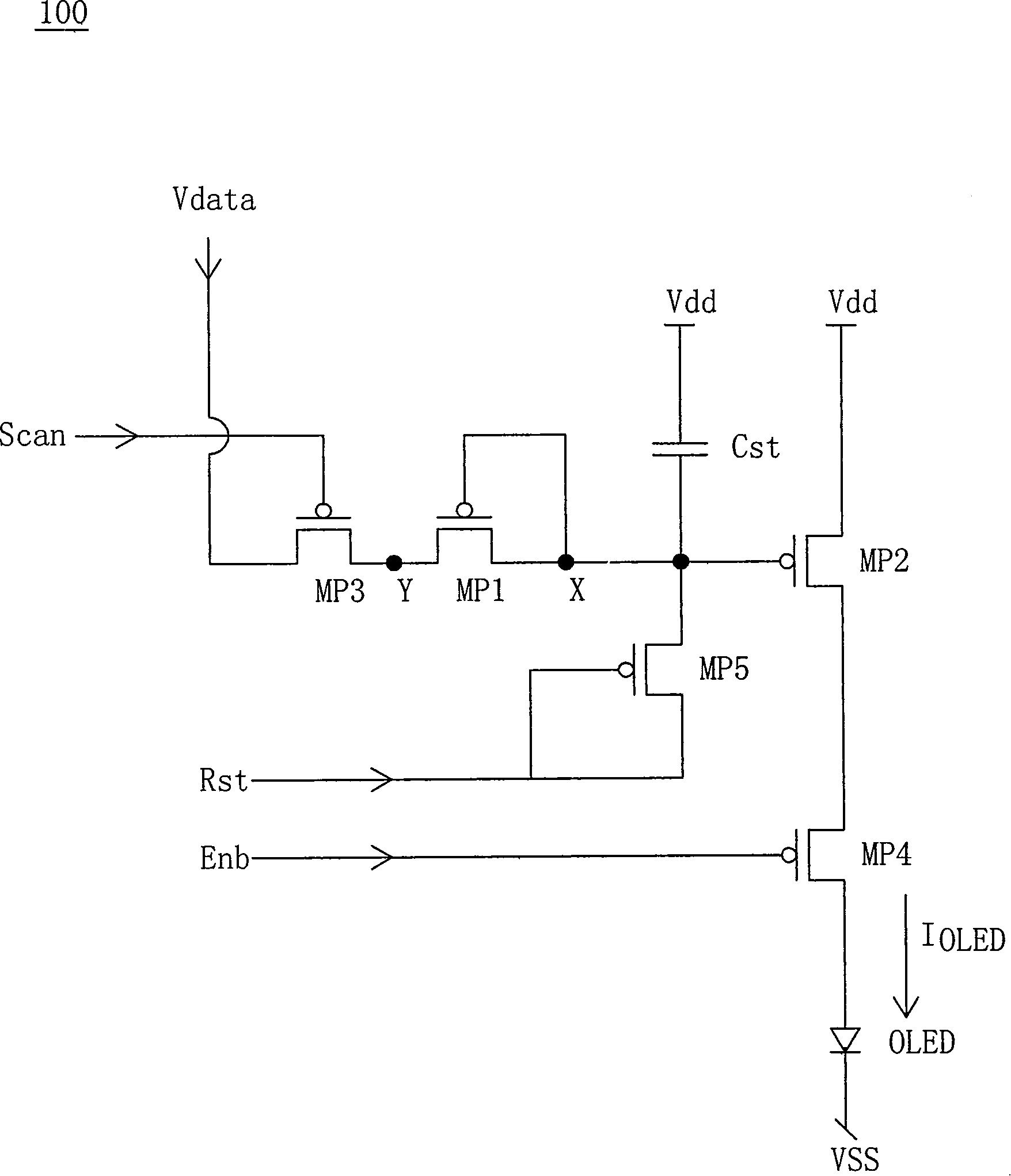 Organic light emitting display and voltage compensation technology organic light emitting pixel