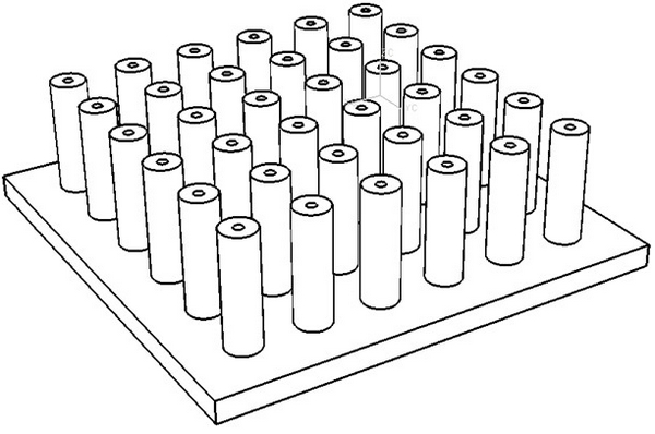 Preparation method of hollow-structured micro-array electrode