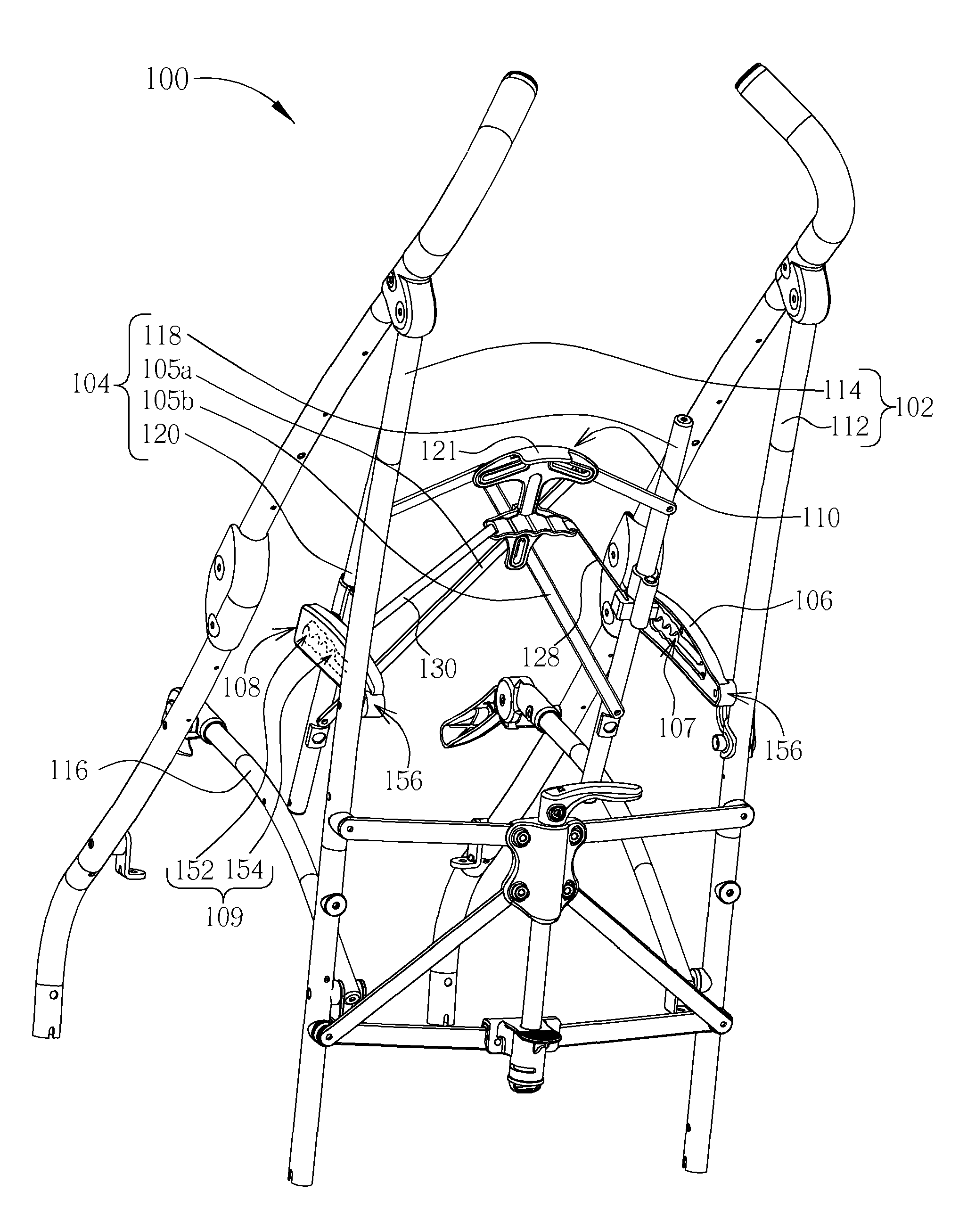 Stroller and backrest recline device thereof