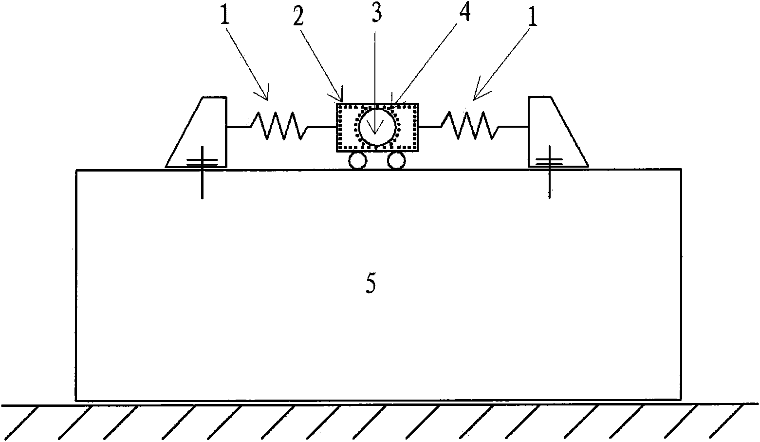 Particles-impact damper with elastic support