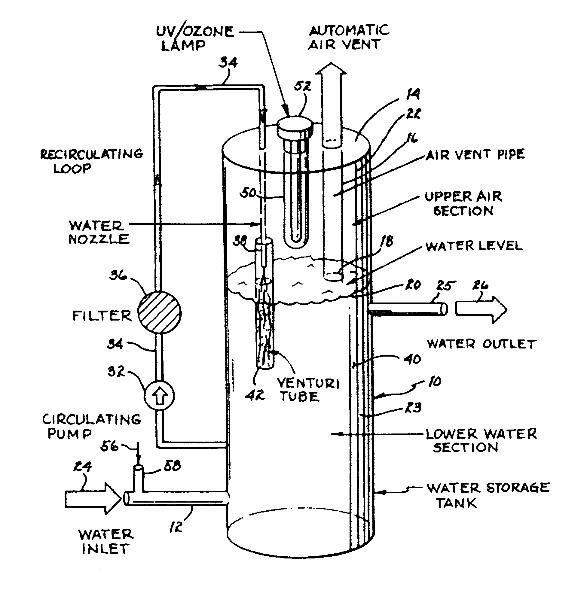 Apparatus and method for removing arsenic and inorganic compositions from water