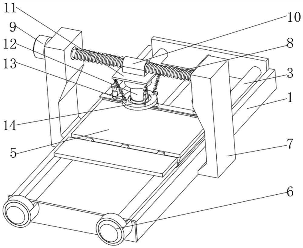 A horizontal machine tool workpiece cutting device