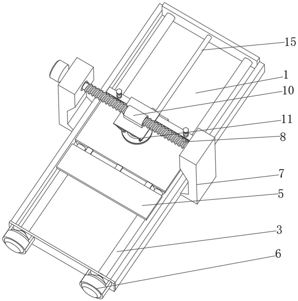 A horizontal machine tool workpiece cutting device