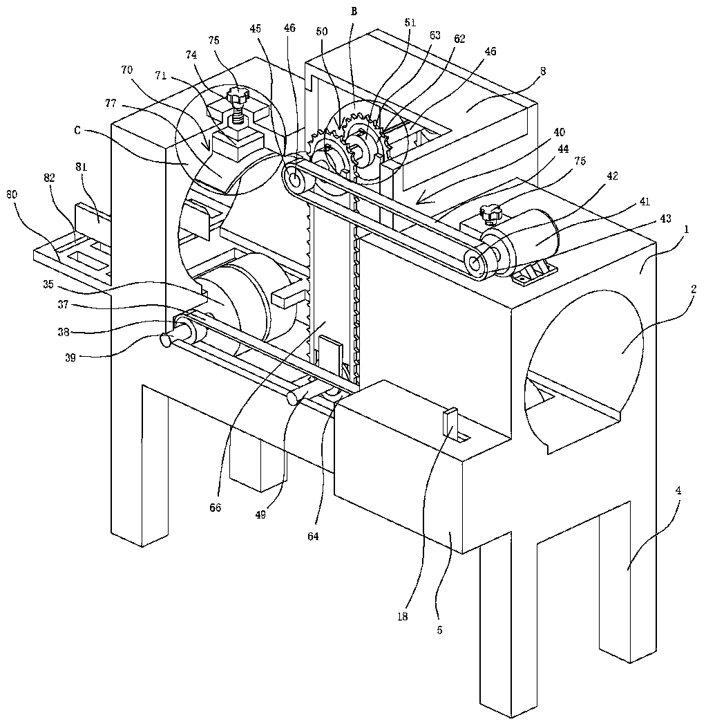 Wood cutting machine with adjustable cutting thickness