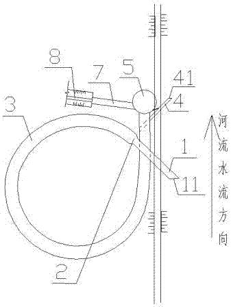 Automatic sediment division and ejection structure with headwork annular irregular section