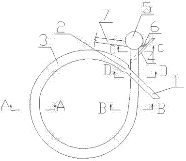 Automatic sediment division and ejection structure with headwork annular irregular section