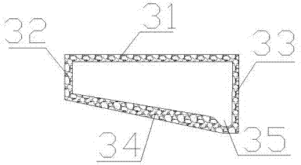 Automatic sediment division and ejection structure with headwork annular irregular section