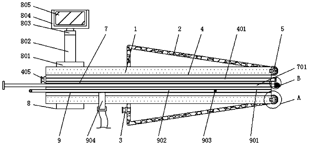 Non-invasive anus dilatation device with real-time visualization effect and having functions of dilating anus and dredging induration