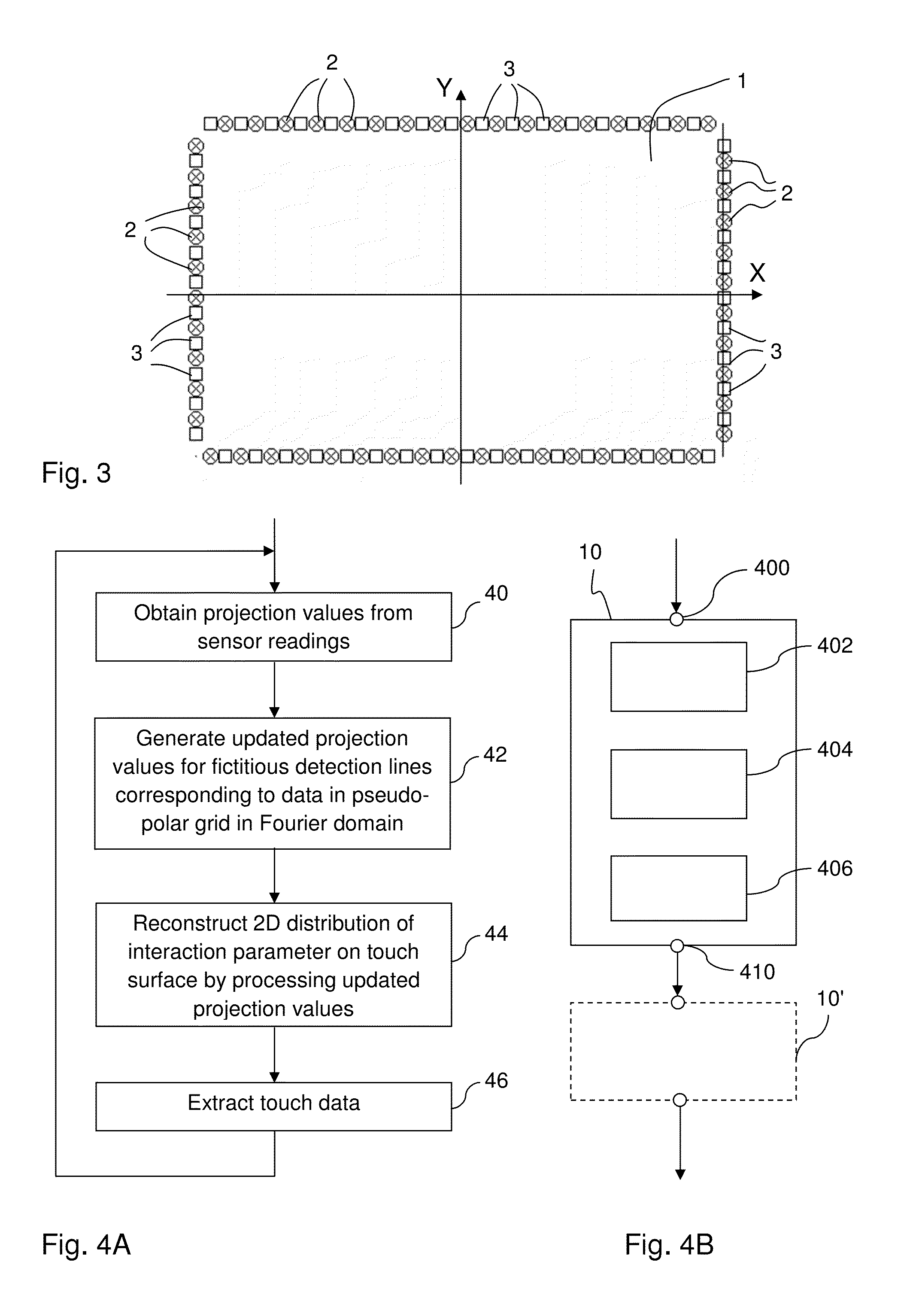 Touch determination by tomographic reconstruction