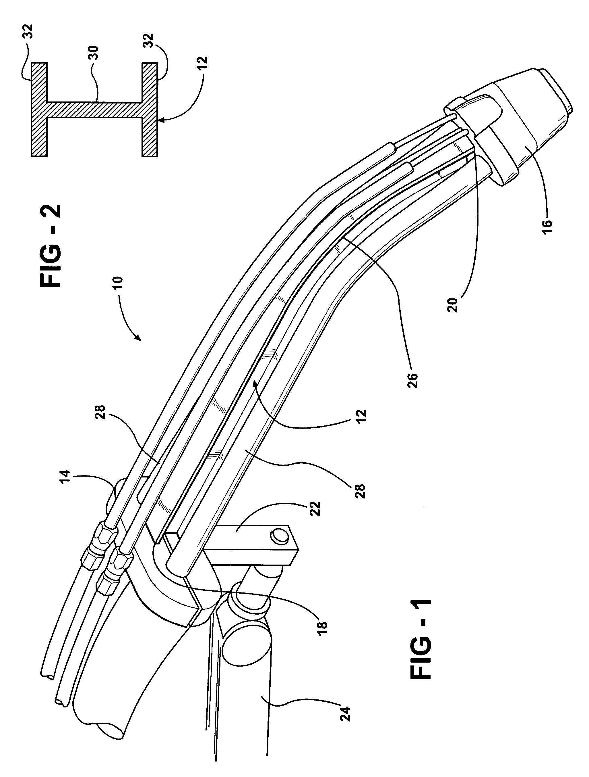 Neck for a robotic welding torch