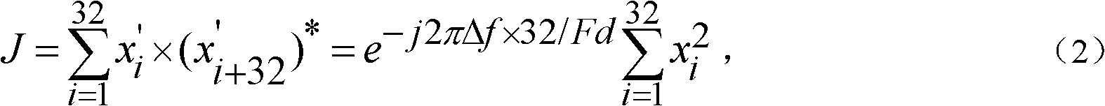 Frequency deviation estimating method in QAM (quadrature amplitude modulation) communication system