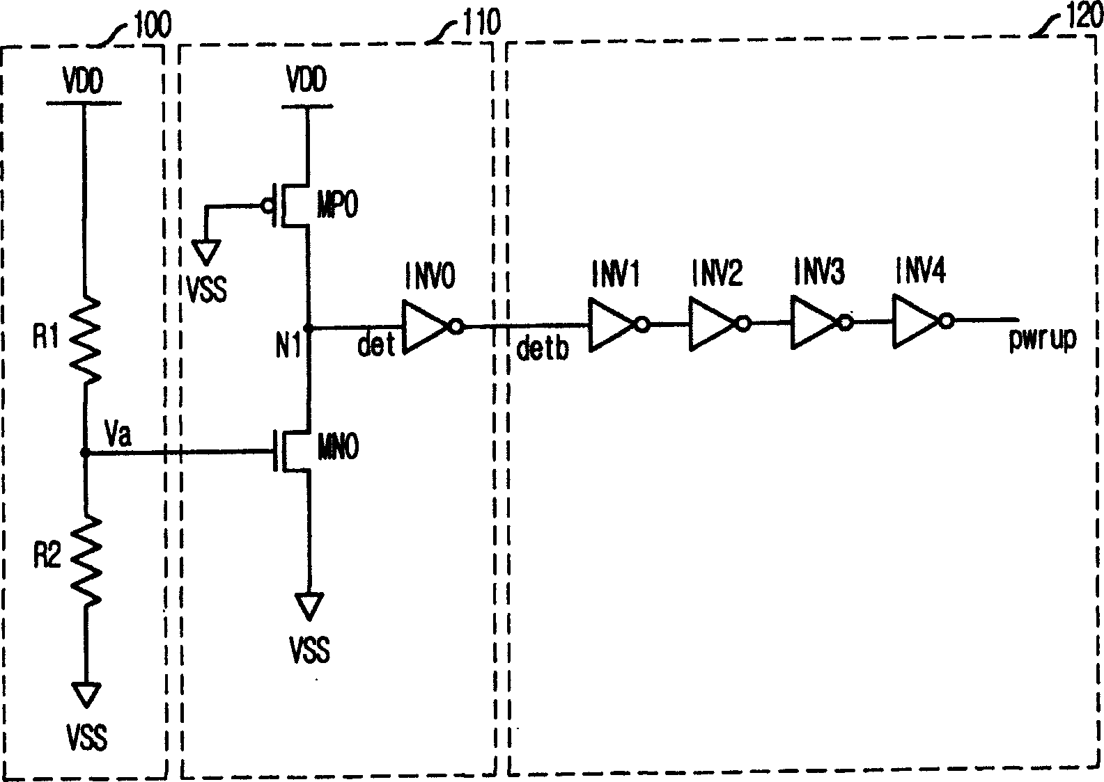 Power-up circuit semiconductor memory device