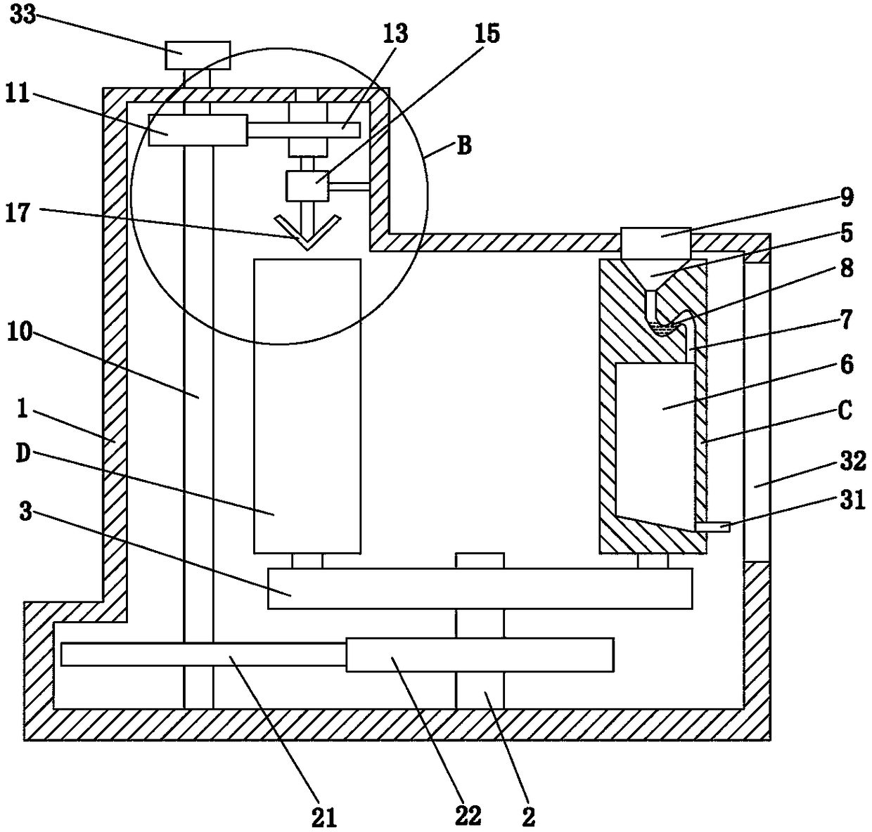 Digestive tract tumor patient vomit collection device