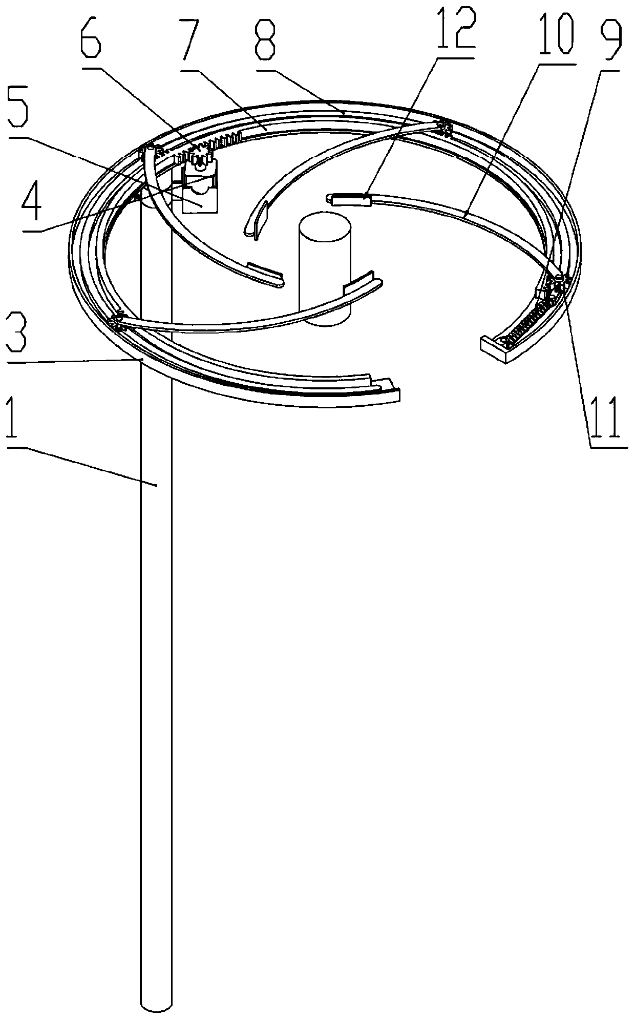 Banana bagging device with function of bag opening fusion by heating and operating method of banana bagging device