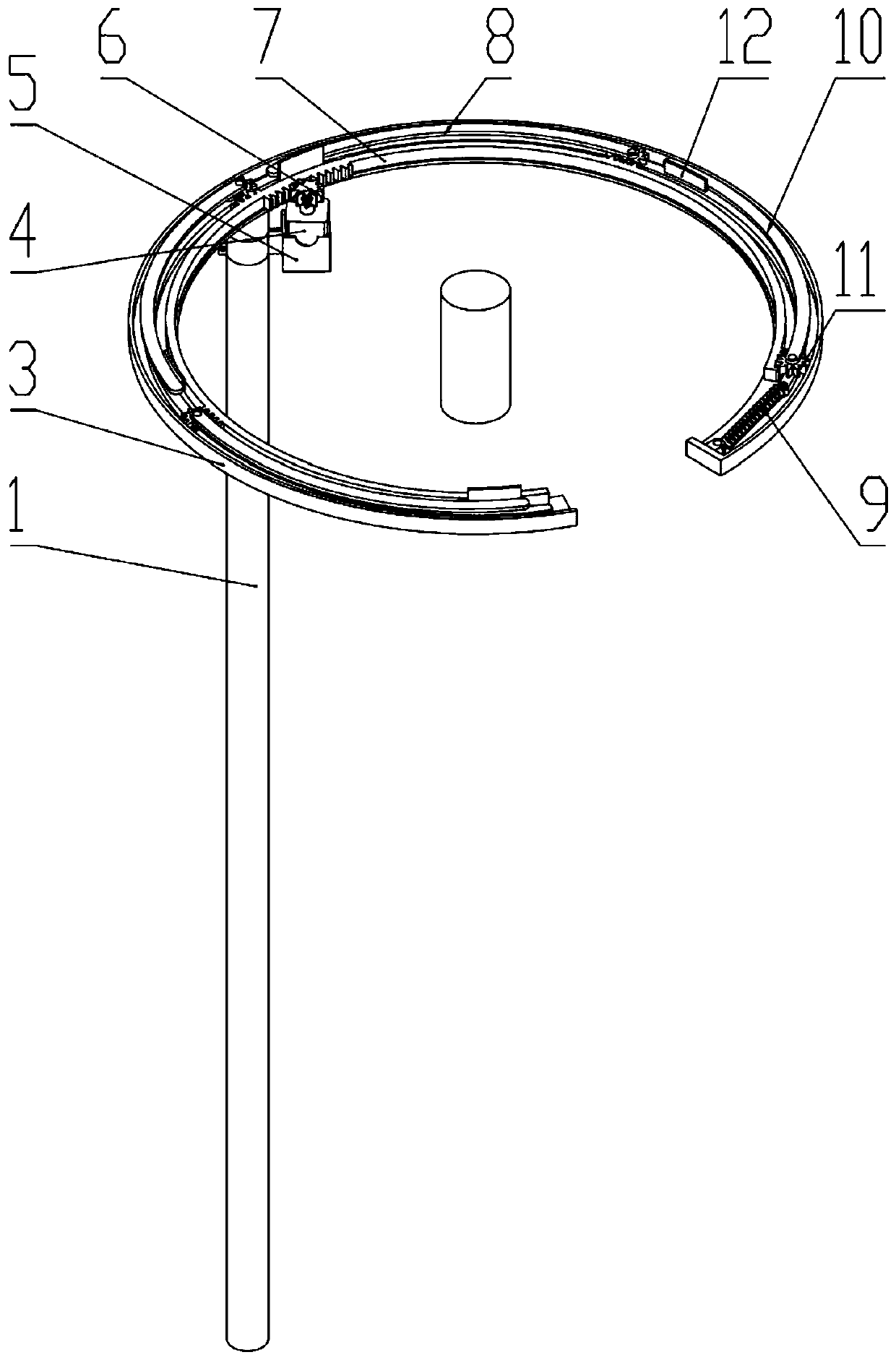 Banana bagging device with function of bag opening fusion by heating and operating method of banana bagging device