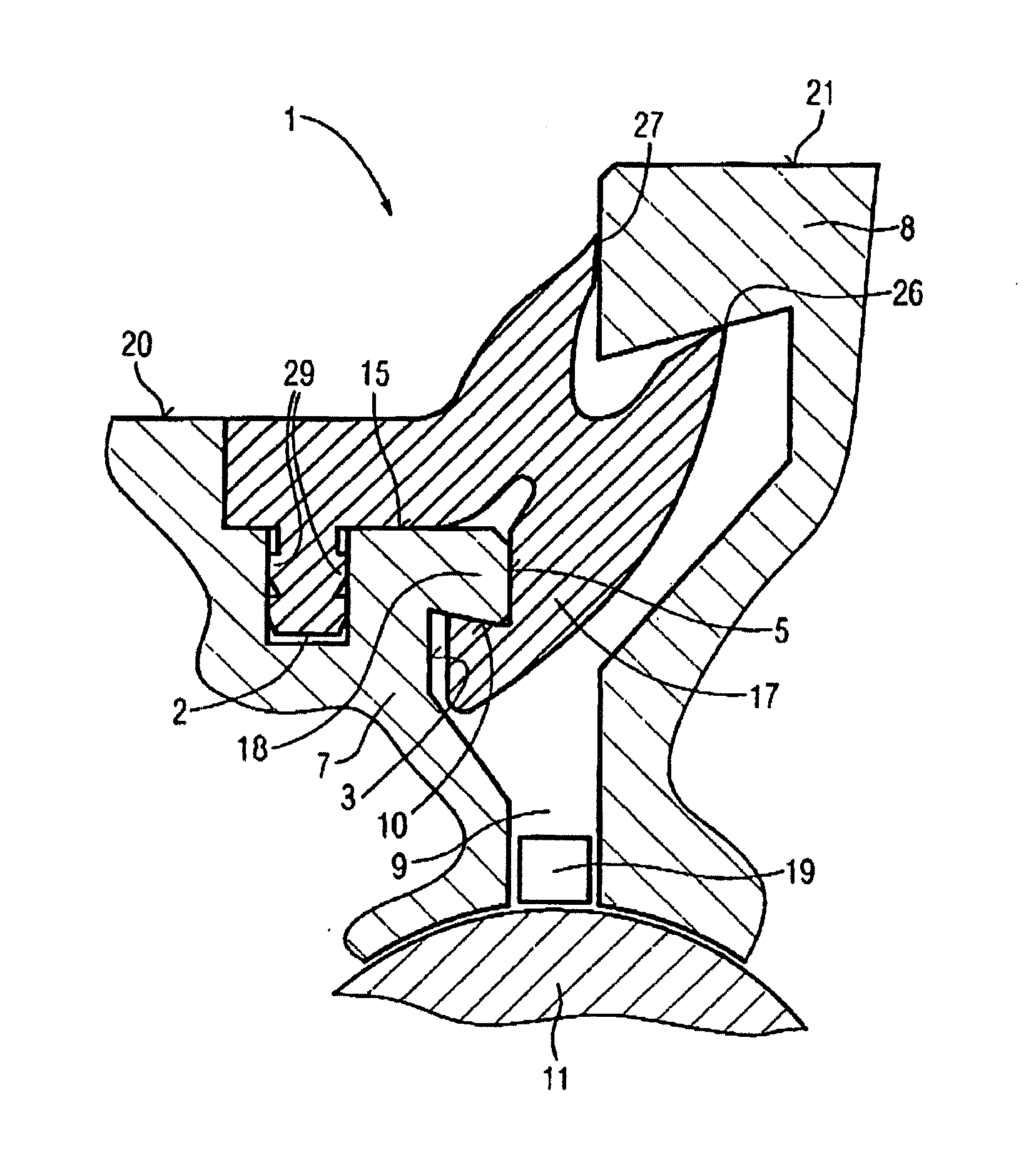 Peripheral sealing arrangement