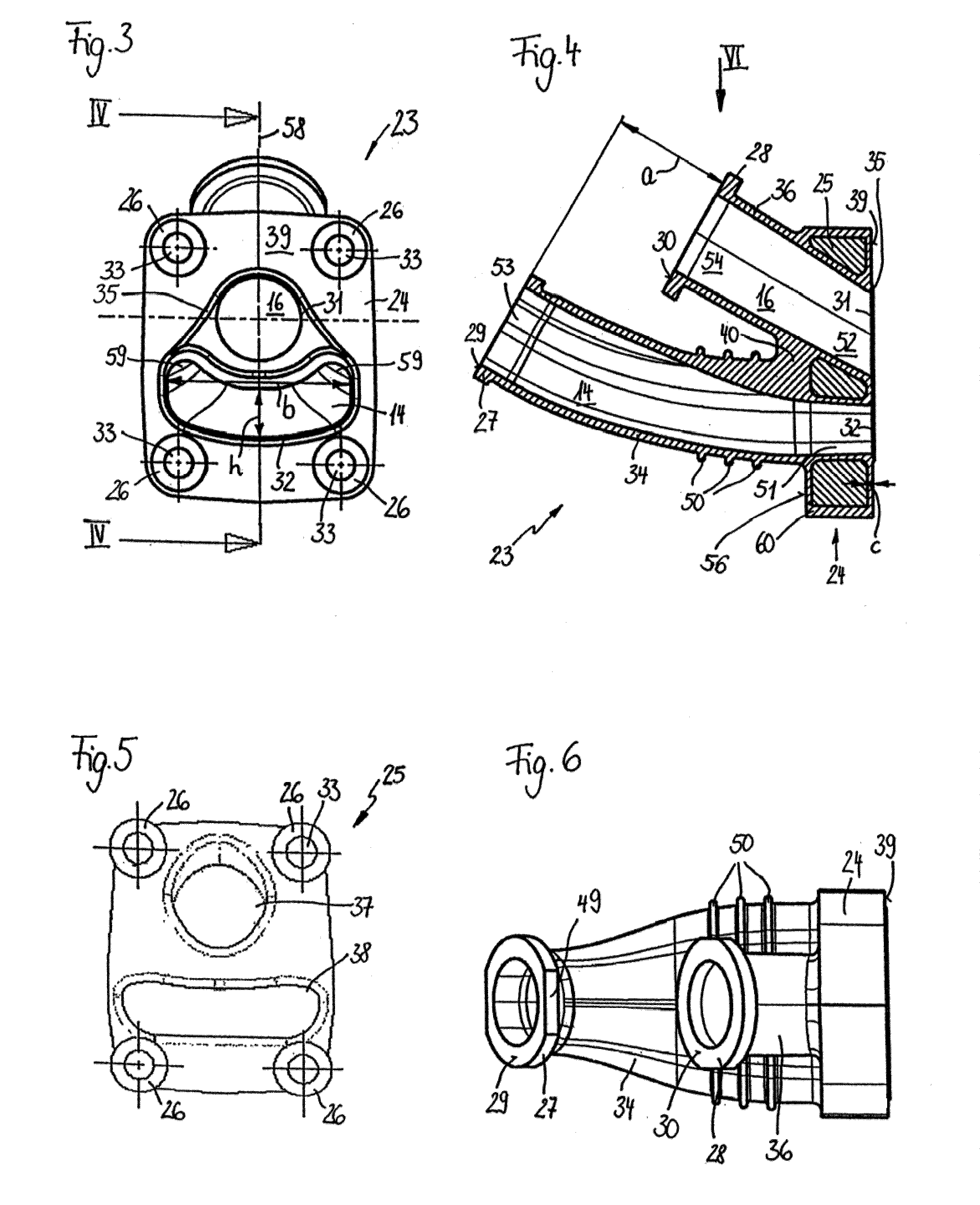 Internal combustion engine having an elastic connecting duct