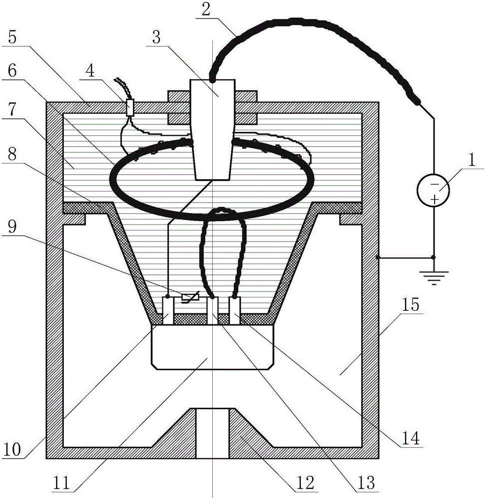 Electronic gun for filament feeding type electron beam additive manufacturing equipment