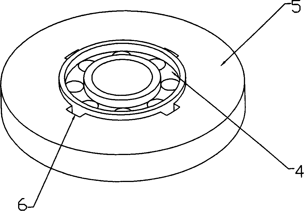 Fixing and connecting method for bearing and wheels