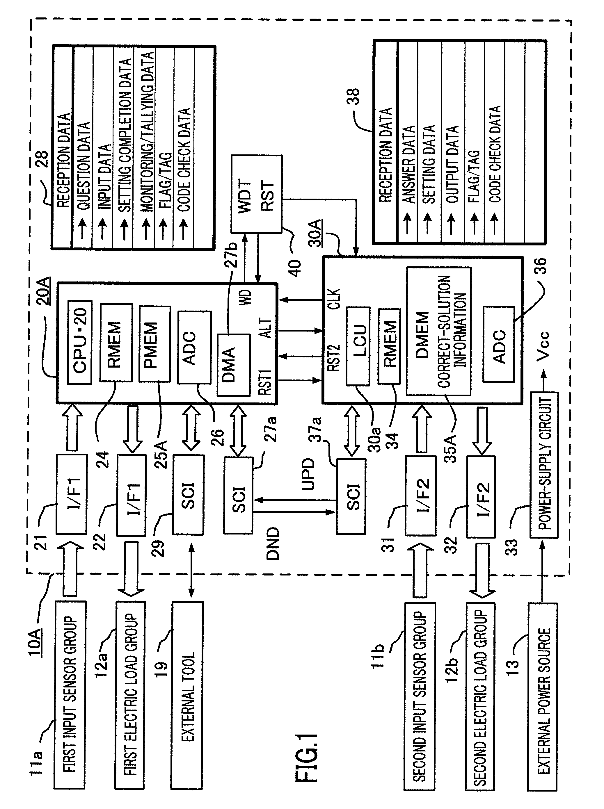 In-vehicle electronic control apparatus having monitoring control circuit