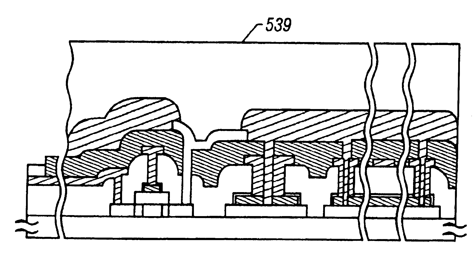 Display device having resin black matrix over counter substrate