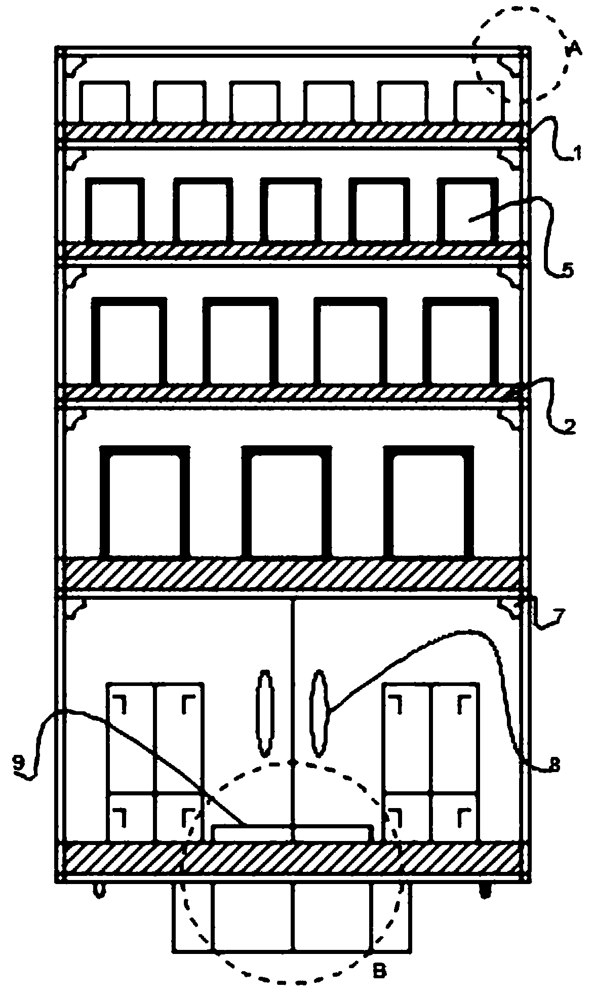 Anti-falling-off mechanical model storage device