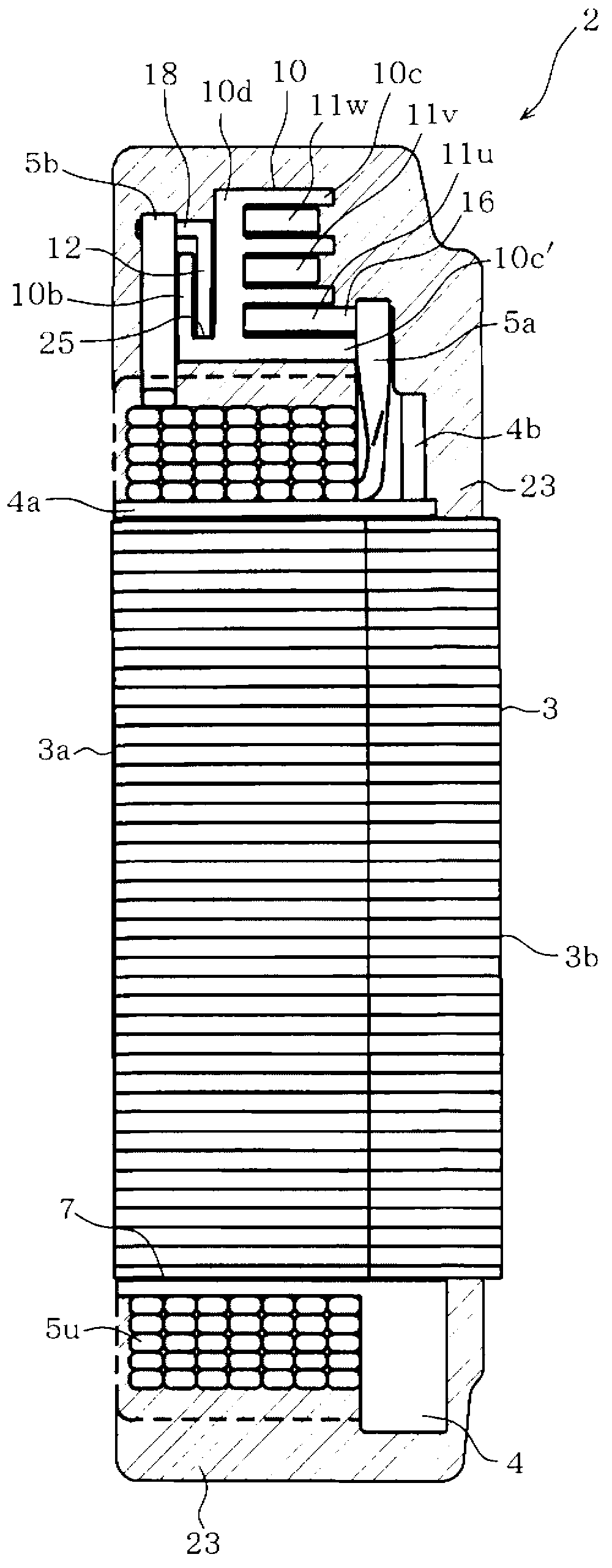 Stator for rotating machine, holder for use with stator, rotating machine, and automobile