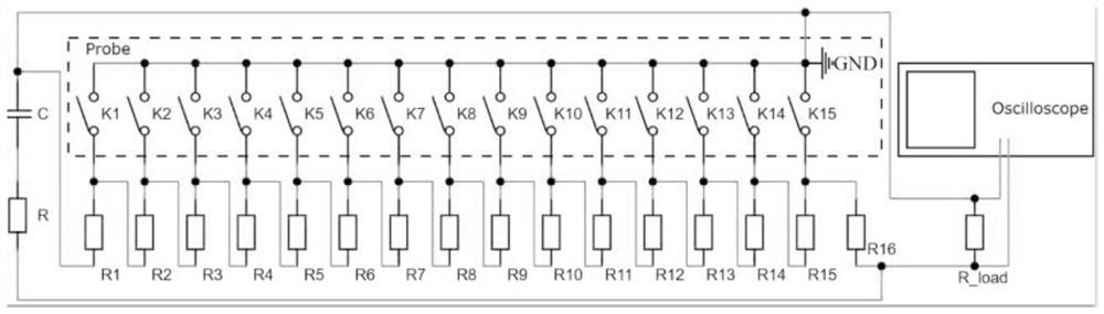 Shock wave position and waveform sensor based on parallel resistor array