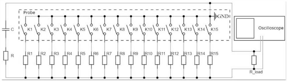 Shock wave position and waveform sensor based on parallel resistor array