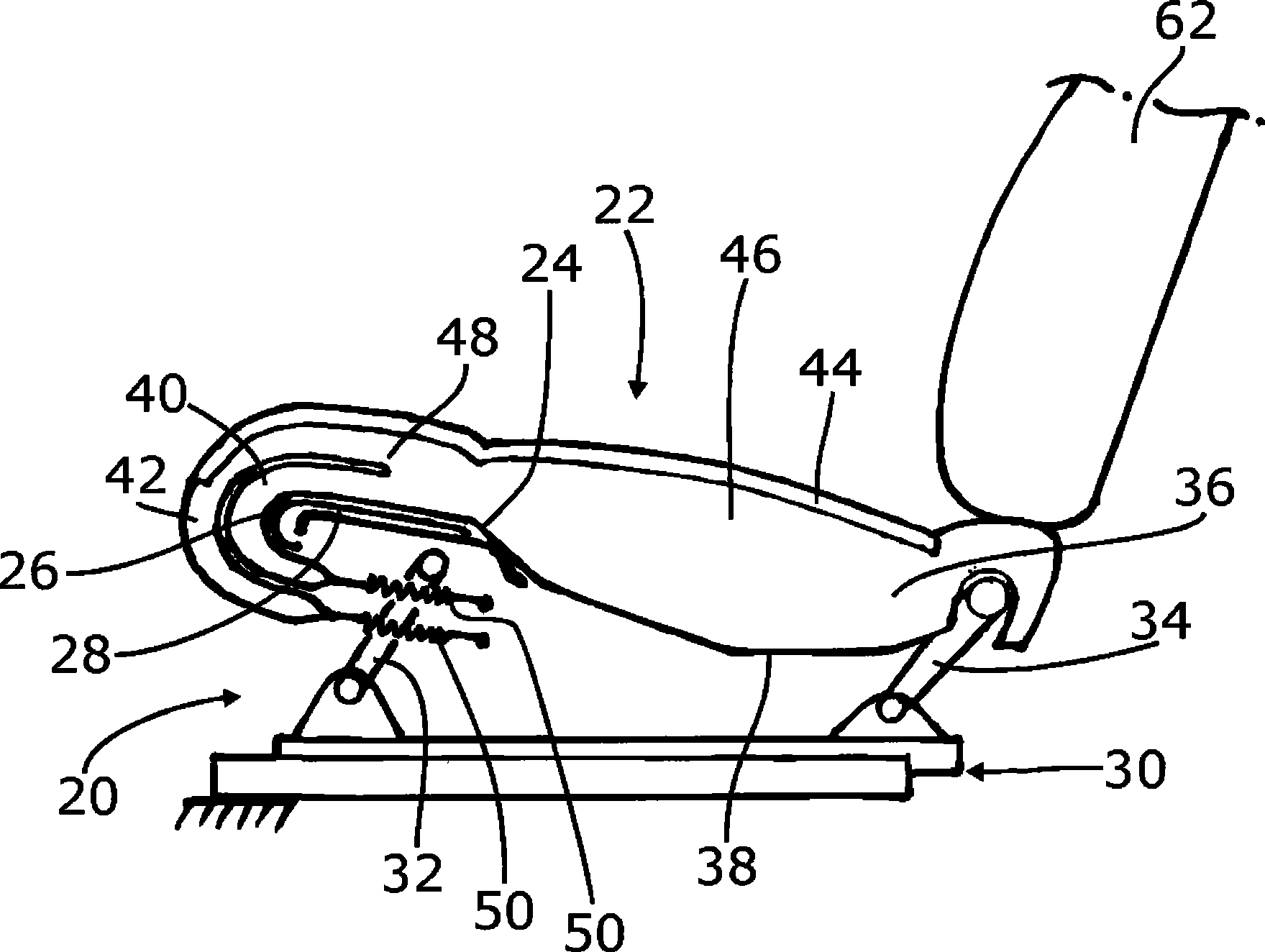 Vehicle seat with adjustable seat depth