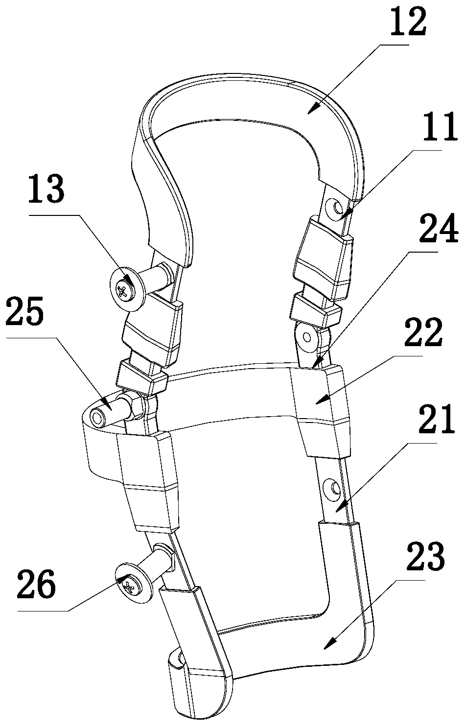 An O-shaped leg correction device