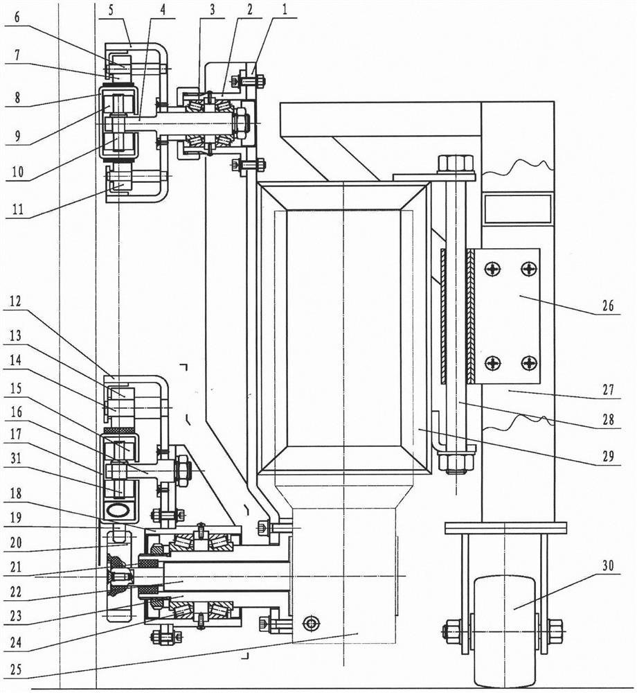 Pull-type corridor elevator frame