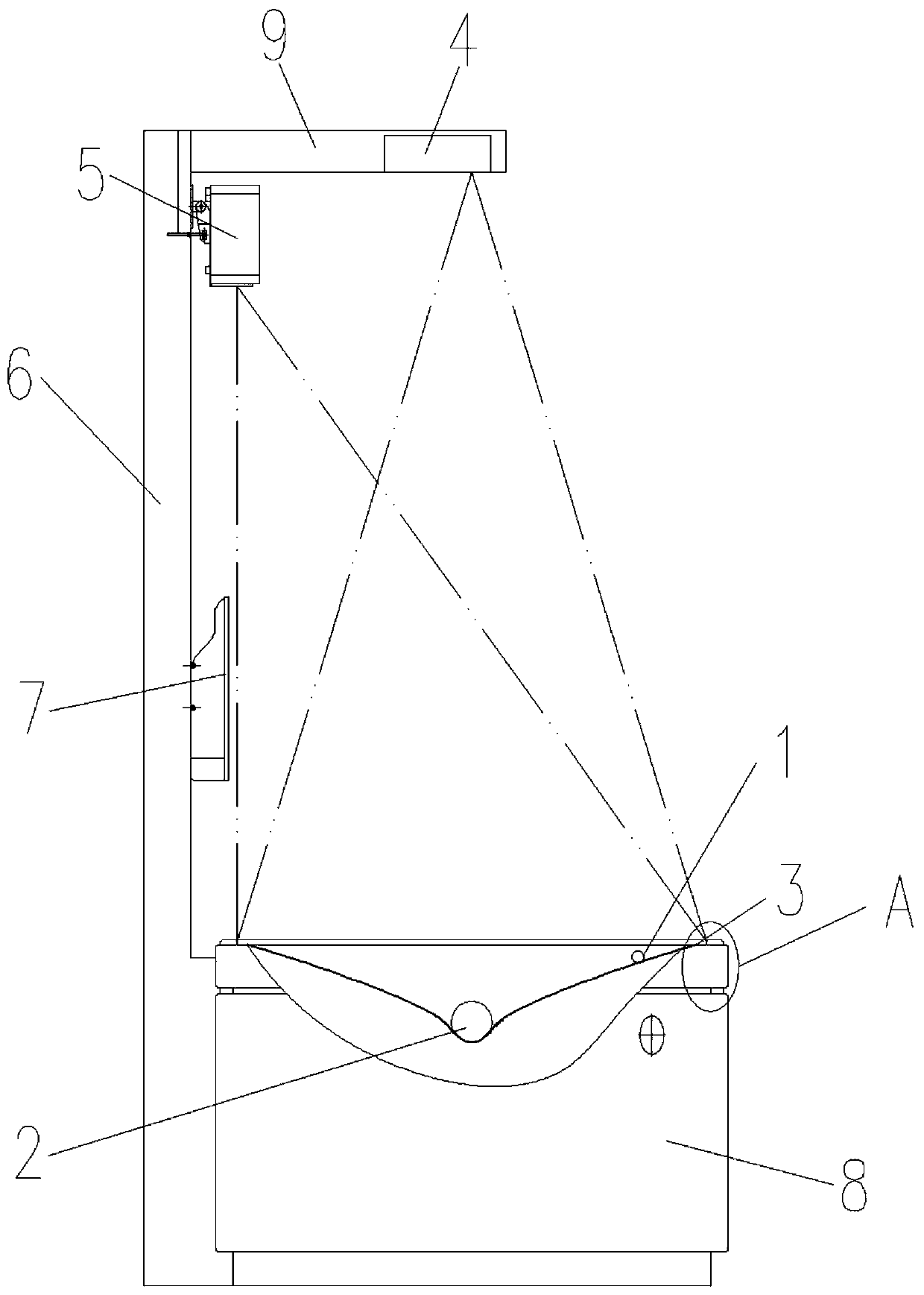 Celestial body motion demonstration device based on gravity well and demonstration method thereof