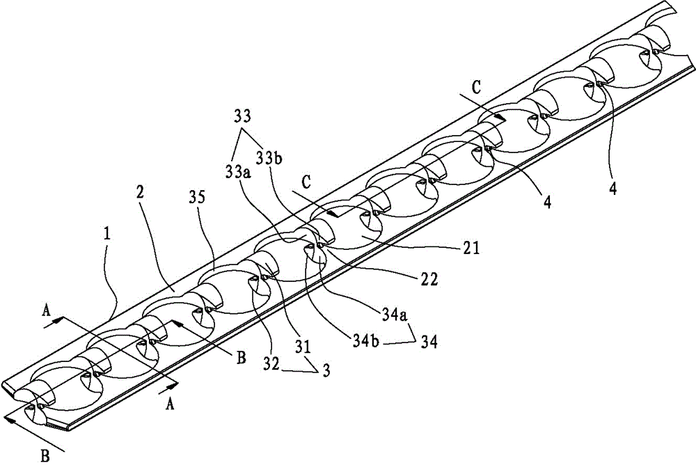 Rolling ball retention chain capable of torsional operation and linear movement mechanism composed of same