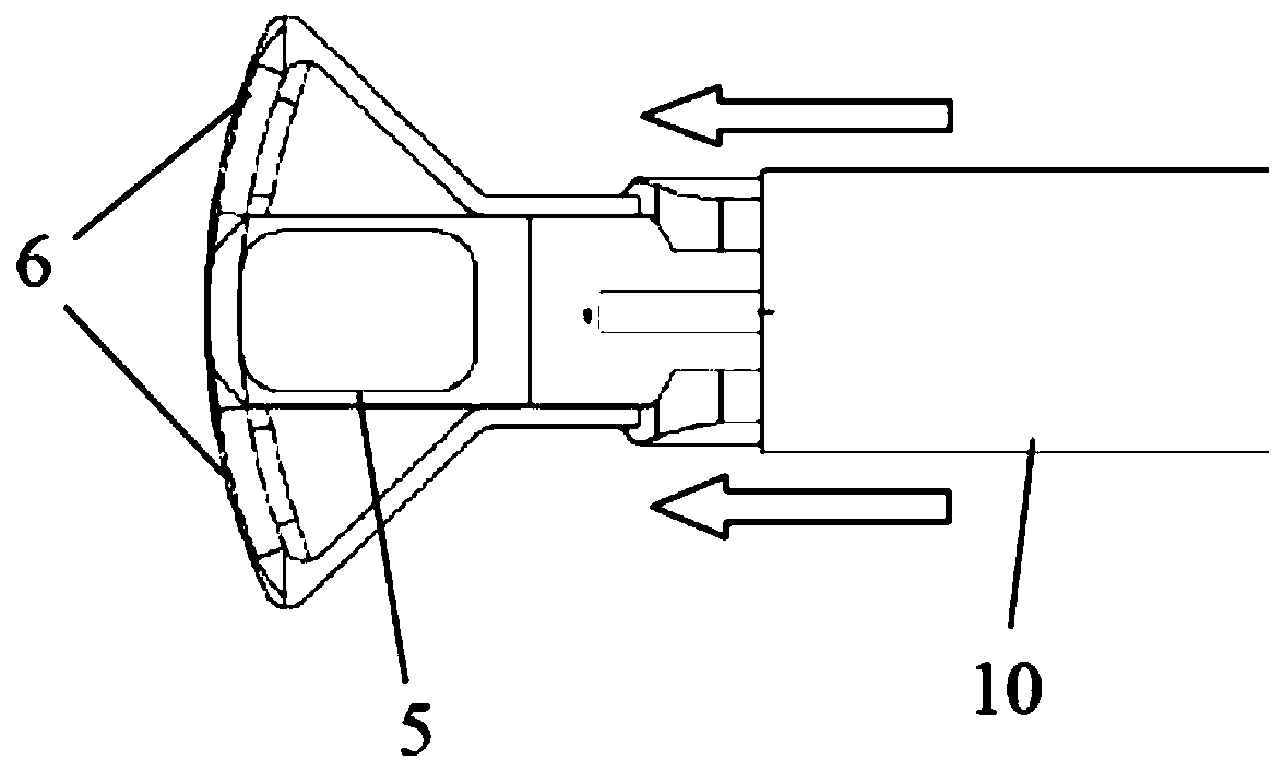 Dilated curette capable of being heightened