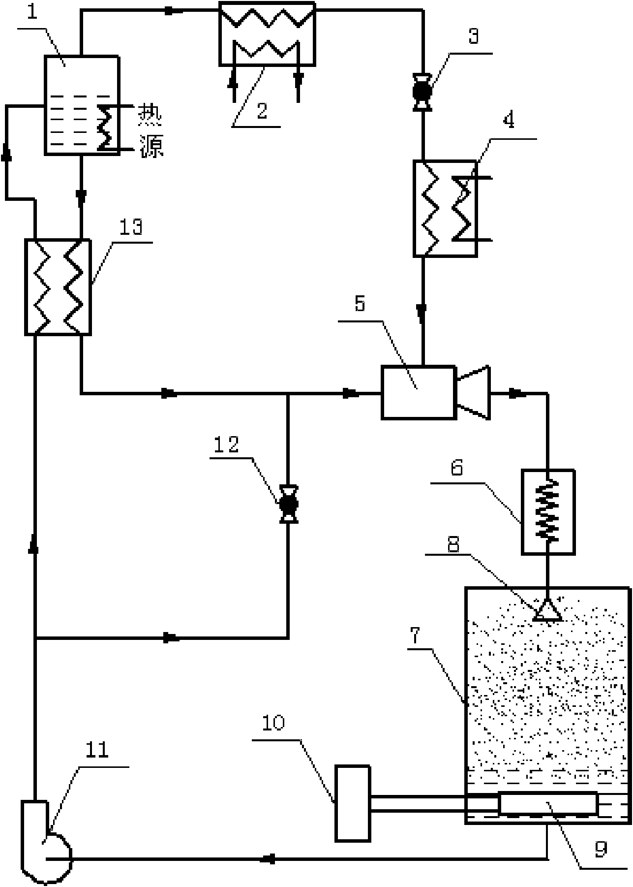 Heat-insulating absorption refrigeration circulating device